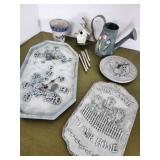 Decorations, clock, thermometer