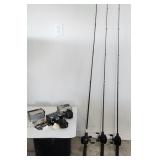Fishing Poles (3), Reels (5)