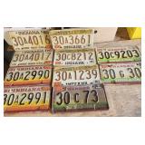 License Plates, IN, 1980s