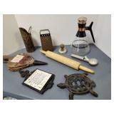Trivets, Coffee Decanter, Rolliing Pin