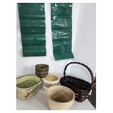 Planters, basket,