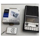 Sony Cyber-Shot Digital Camera & GE Tape Recorder