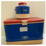 Vtg Thermos Metal Chest & Water Coolers