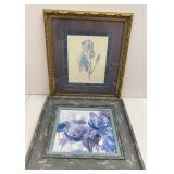 Framed Floral Water Color & Print