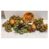 Plastic Grapes & Fall Decor