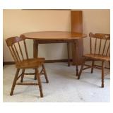 Tell City Drop Leaf Dining Table & (2) Chairs