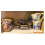 Floral Pattern Plates & Coffee Mugs
