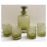 Mid Century Modern Glass Decanter Set