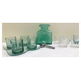 Bourbon Glasses, Barware & Glass pitcher