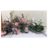 Brass Planter & Silk Arrangements