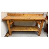 Wooden WorkBench With Vise