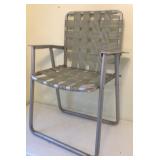 Vtg Aluminum Folding Patio Chair