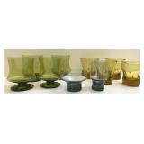 Mid Century Modern Colored Glassware