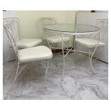 Wrought Iron Bistro Glasstop Table