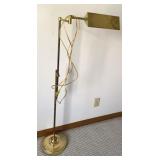 Adjustable Height Brass Floor Lamp