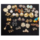 Matched pairs of clip-on & screw back earrings