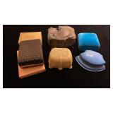 Vintage ring and metal trinket boxes