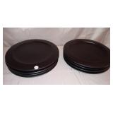 Matte Black Wooden Charger Plates