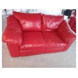 Leathercraft Red Reclining Love Seat
