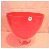 Ruby Red 9 1/2" Pedestal Bowl