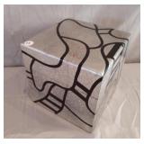 Silver Cube Decorative Box