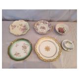 Decorative Floral Plates, Bowls, Saucer & Cup