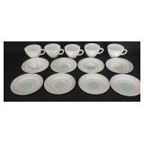 Federal Glass Tea Cup and Saucers