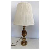 Heavy Brass Table Lamp 34.5in tall