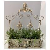Wrought Iron Look Hanging Plant Holder