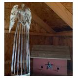 Birdhouse & Wire Angel 25in tall