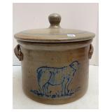 Rowe Potteryworks Stoneware Crock With Lid