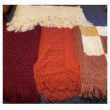 Knitted & Crocheted Fringed Throws