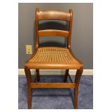 Antique Walnut Frame Cane Seat Dining Chair