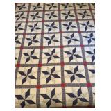Handmade star block quilt