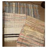 (5) Antique Rag Rugs 24in wide