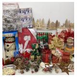 Fiber Optic Snowman, wrapped empty Boxes