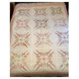 Handmade Embroidered Quilt 63x78