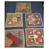 (5) Handmade Quilted Window Panels