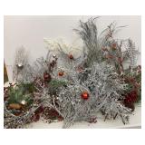 Red Berry Greenery, Snow & ice Holiday Decor