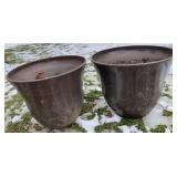 Resin Planters 21in dia, 18in tall