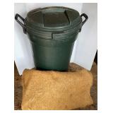 Plastic Trash full of Potting Soil & Coco nut
