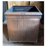 Copper planter on casters