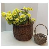 Vine Baskets & Silk Daisies