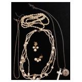 Necklaces and earrings