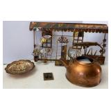 Revere ware Copper Kettle & Wall Display
