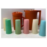 VTG Tupperware Pitchers & 6 Tumblers