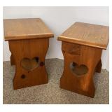 Matching Oak End Tables 15x20x21