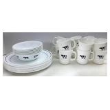 Corelle Dairy Cow Plates, Bowls & Coffee Cups