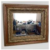 Antique Oak Frame Mirror 30.75x26.5