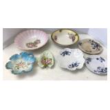 Hand Painted Bowls & Sebring Blue Thistle